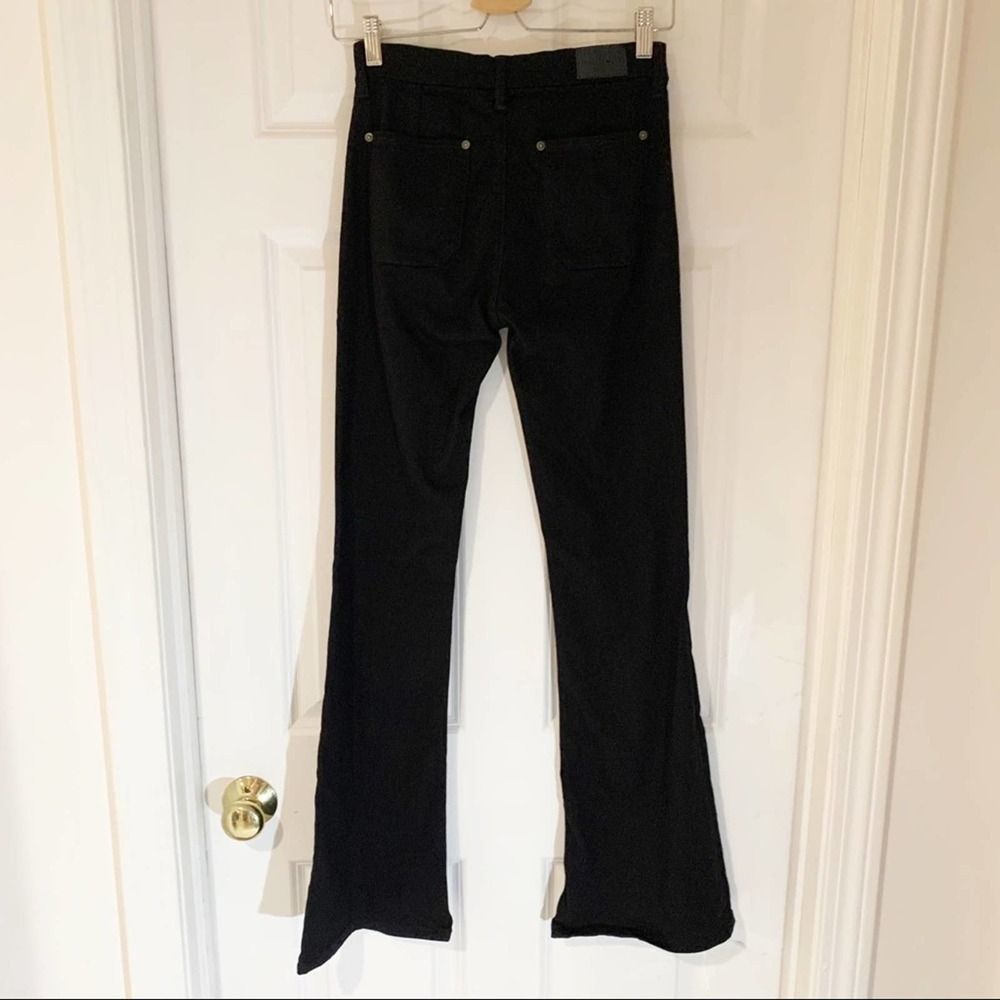 M.i.h Jeans Marrakesh Black Kick Flare High Rise Jeans Size 26 Anthropologie - Picture 7 of 8